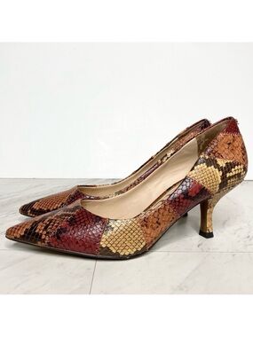 Sam Edelman Julianne Snakeskin Leather Pointy Toe Pump 7M